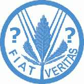 Verfremdetes Logo der FAO mit der Aufschrift Fiat Veritas