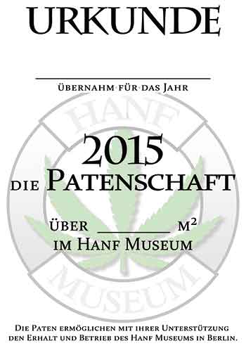 Patenschaftsurkunde 2015